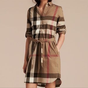 Authentic Classic Burberry classic print cotton dress in like new condition.